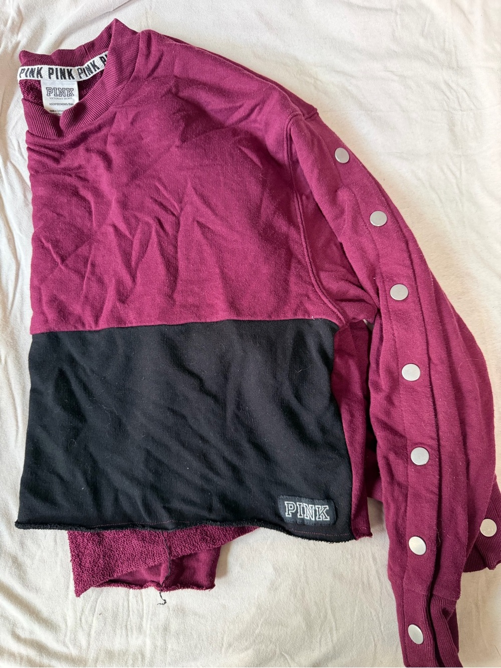 Pink Victoria Secret Cropped Sweater